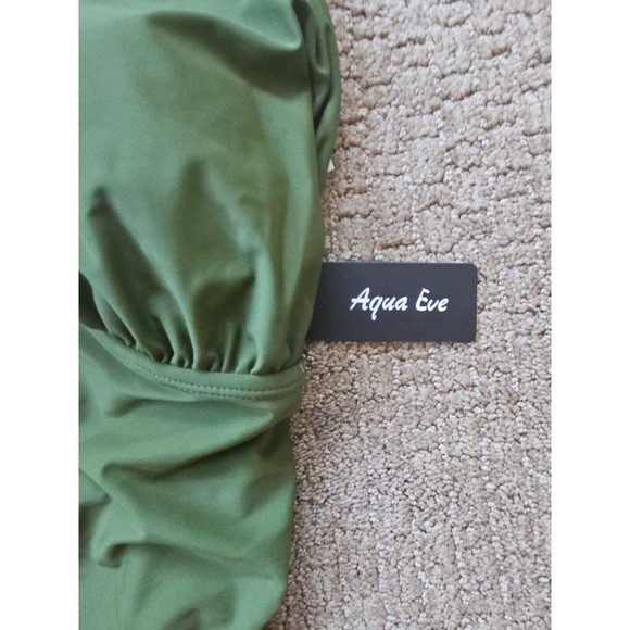 Aqua Eve One Piece Swimsuit Leopard Print Women’s Size 24W Padded Ruched NWT - Picture 2 of 11